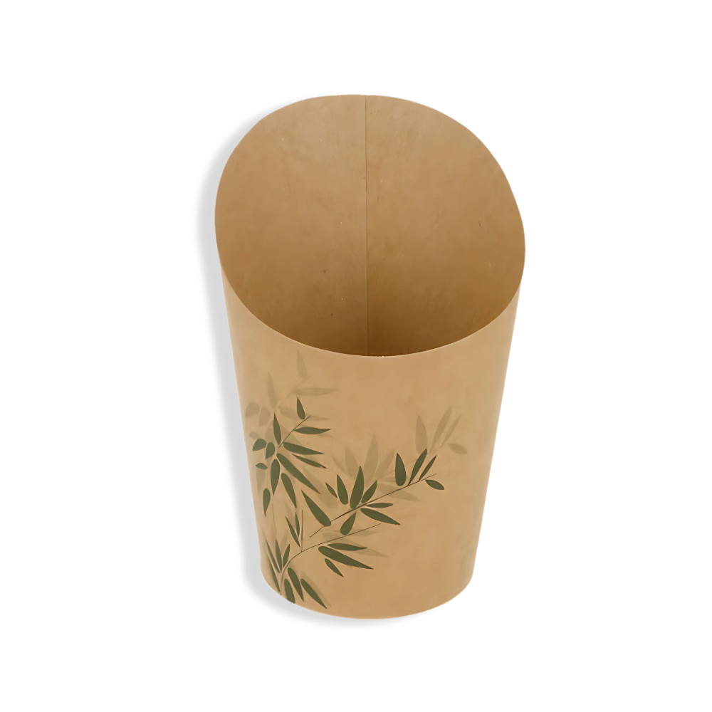 Papp-Wrap-Cups "Bamboo", M, Ø70mm, 105mm, Kraftbraun