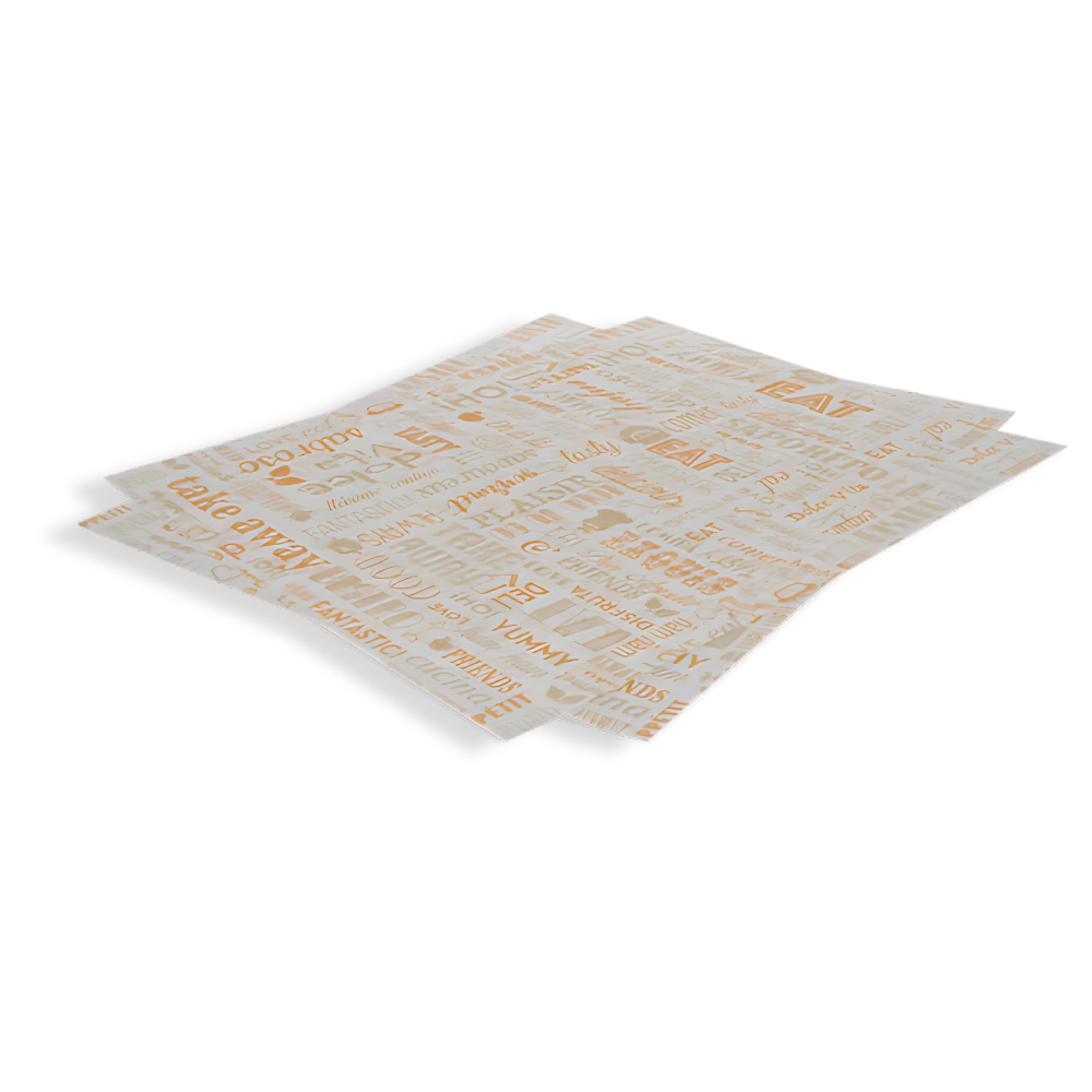 Einschlagpapier, 280x340mm, FSC®Mix BIO, Orange/Bedruckt