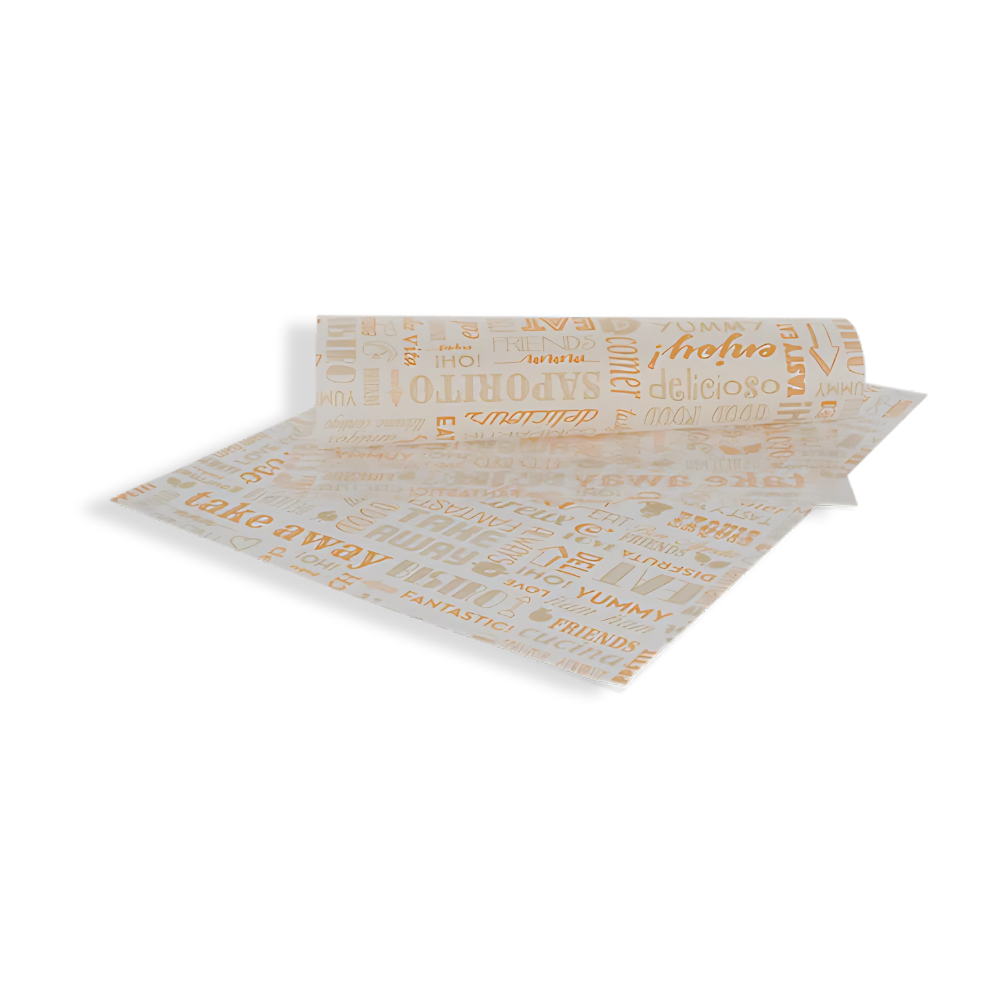 Einschlagpapier, 280x340mm, FSC®Mix BIO, Orange/Bedruckt