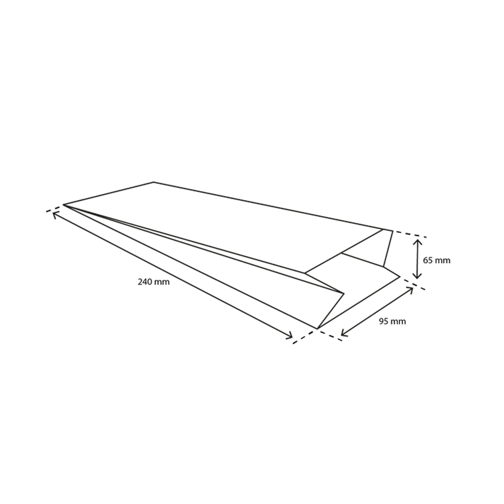 Snackbeutel, S, 95x240mm, Weiß
