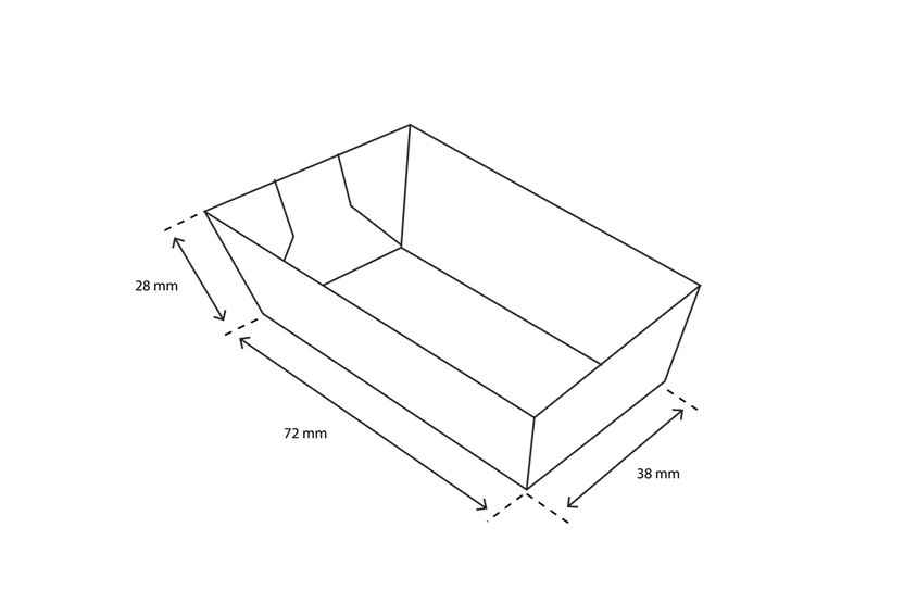 Papp-Snackschale, A1, 72x38x28mm, Kraftbraun