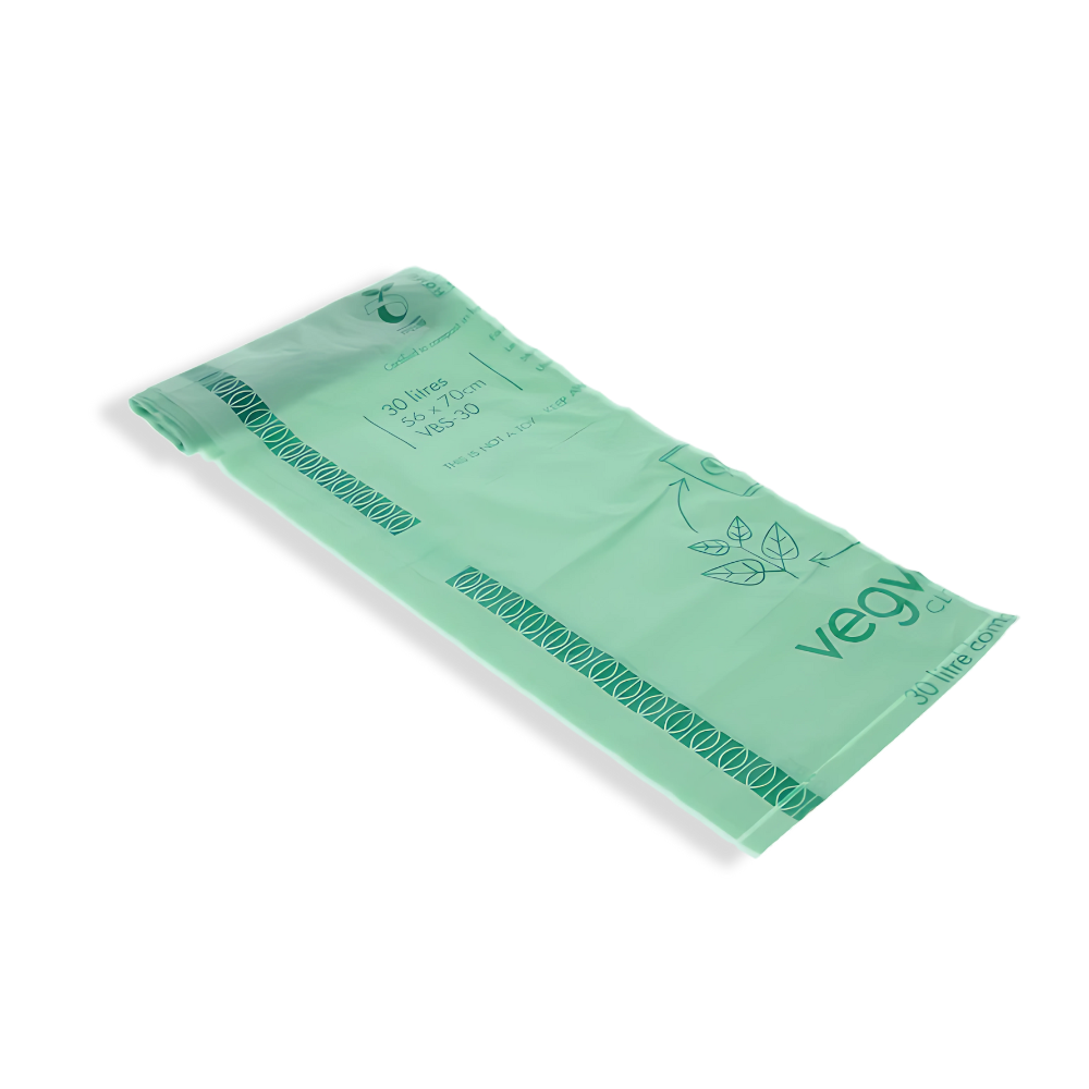 Bio-Müllbeutel 30 Liter, Rolle mit 25 Beutel, Grün