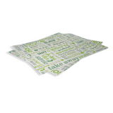Einschlagpapier, 310x380mm, FSC®Mix BIO, Grün/Bedruckt