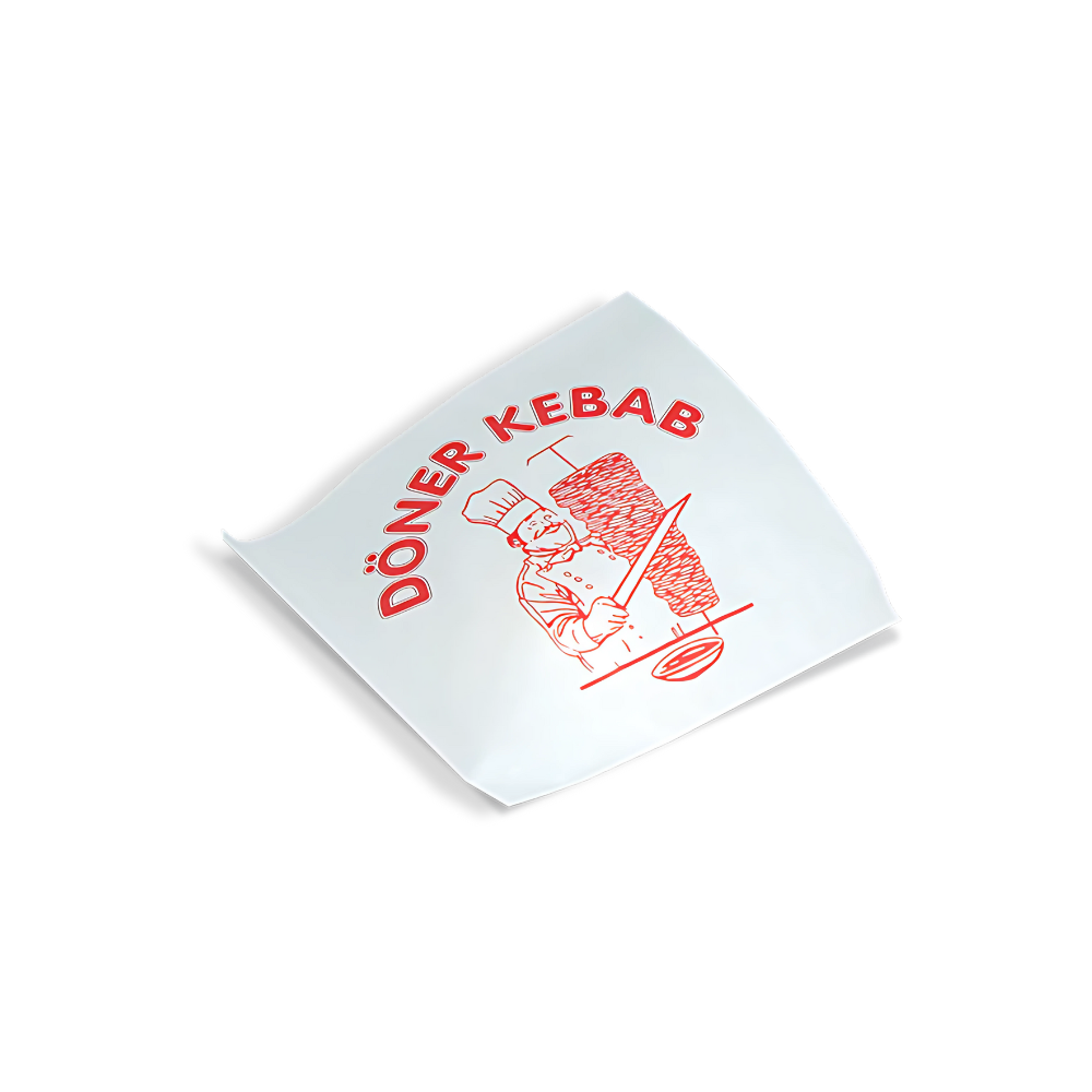 Snacktüte "Döner", 160x160mm, Weiß, BIO