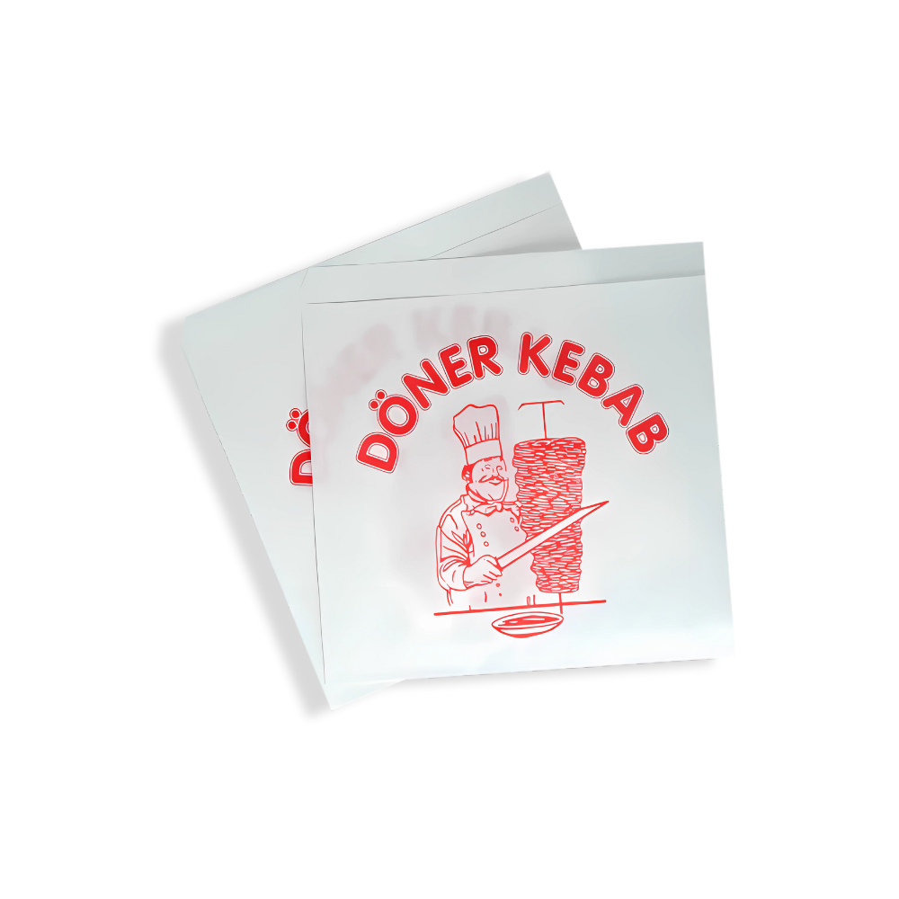 Snacktüte "Döner", 160x160mm, Weiß, BIO
