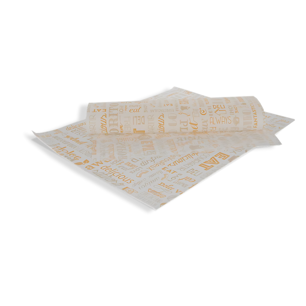 Einschlagpapier, 310x380mm, FSC®Mix BIO, Orange/Bedruckt
