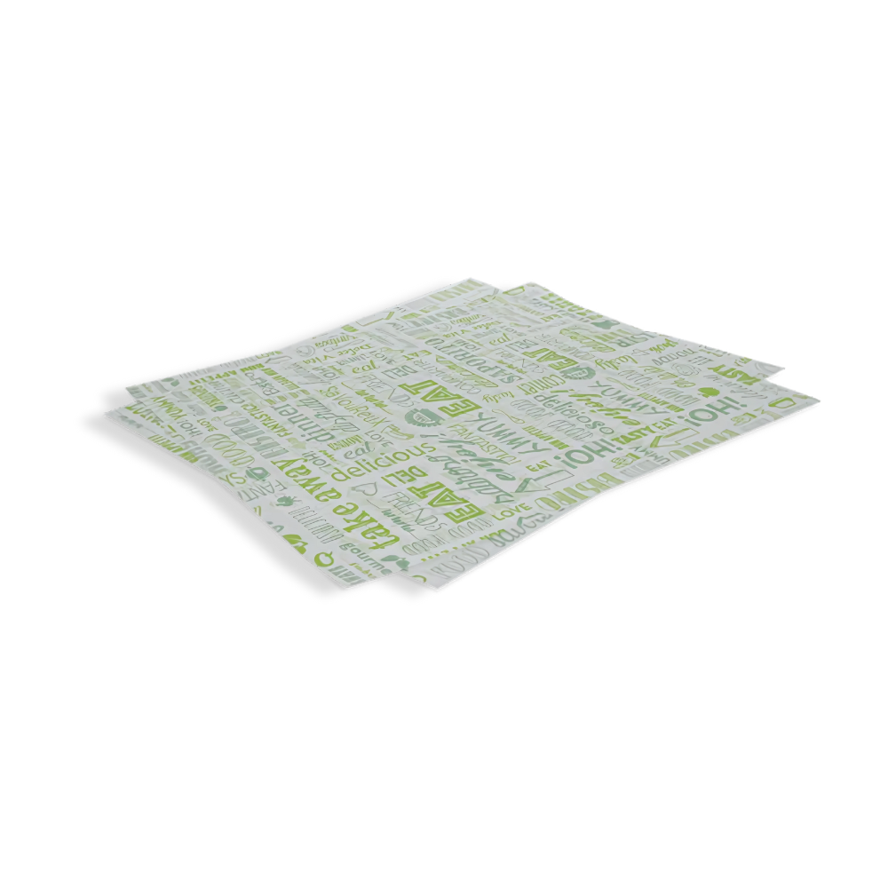 Einschlagpapier, 280x340mm, FSC®Mix BIO, Grün/Bedruckt