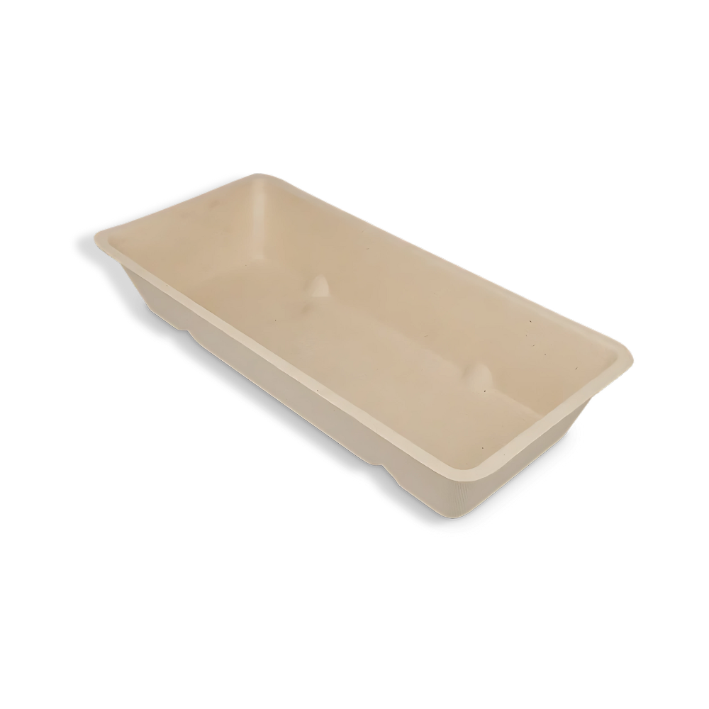 Snackschale, A18, 195x85x30mm, BIO, Zuckerrohr, Natur