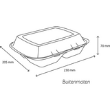 Menübox, 2-geteilt M, Zuckerrohr BIO