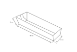 Papp-Snackschale, A16, 180x35x35mm, Kraftbraun