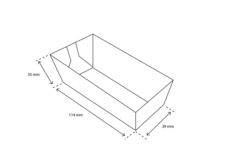 Papp-Snackschale, A5, 114x39x35mm, Kraftbraun