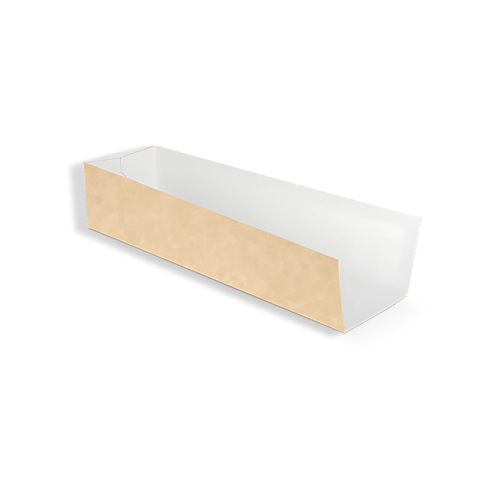 Hot-Dog-Schale, 230x70x50mm, BIO, Kraftbraun