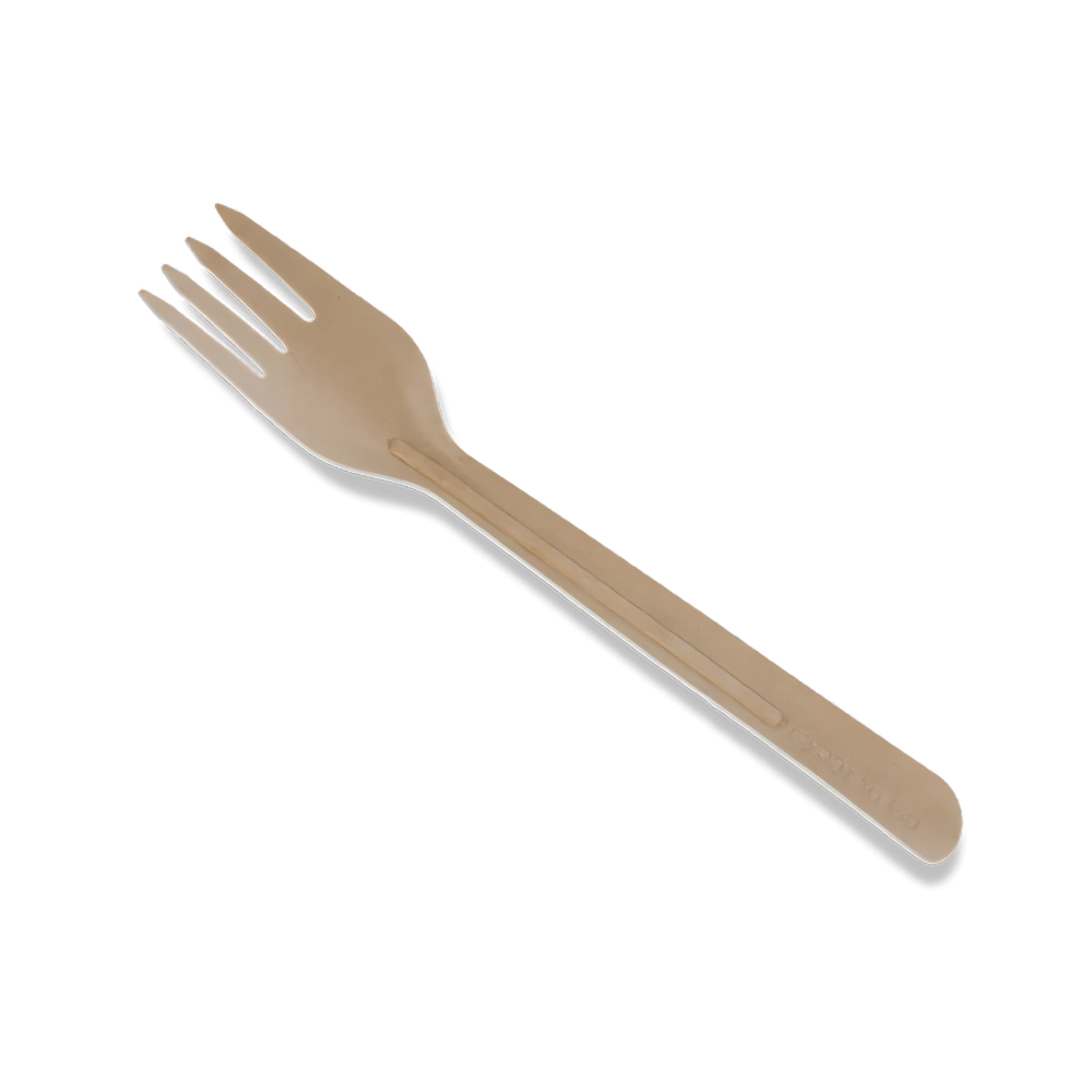 Einweg-Pappgabel, 165mm, BIO, Kraftbraun