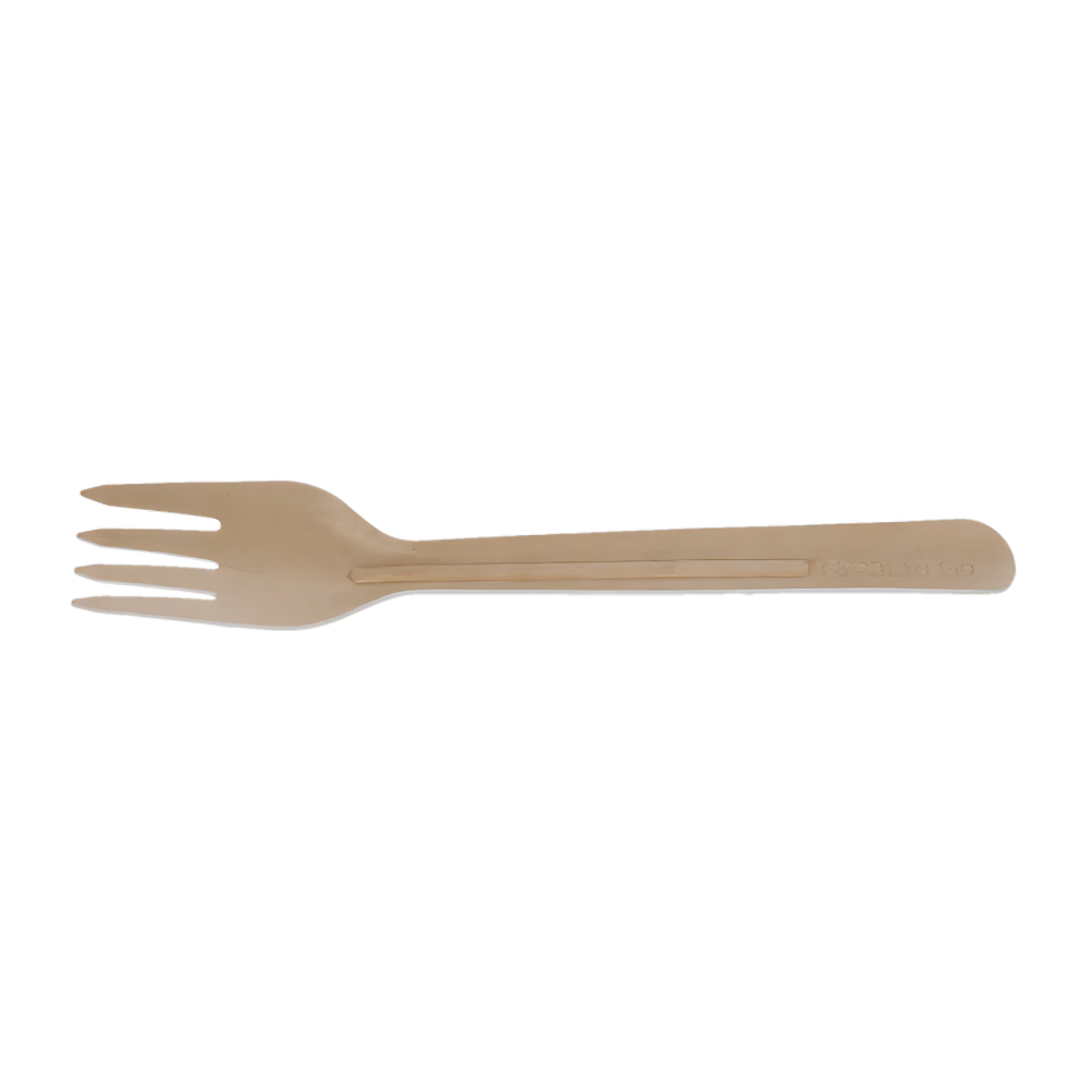 Einweg-Pappgabel, 165mm, BIO, Kraftbraun