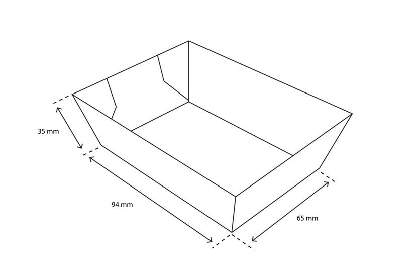 Papp-Snackschale, A7, 94x65x35mm, Kraftbraun