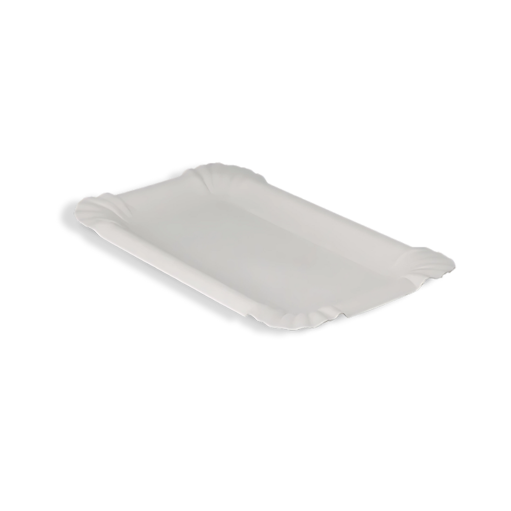 Pappteller, 160x100mm, Weiß