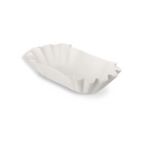Pappschale mit Wellenrand, 170x100x30mm, Weiß
