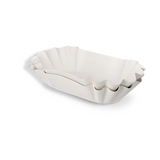 Pappschale mit Wellenrand, 170x100x30mm, Weiß