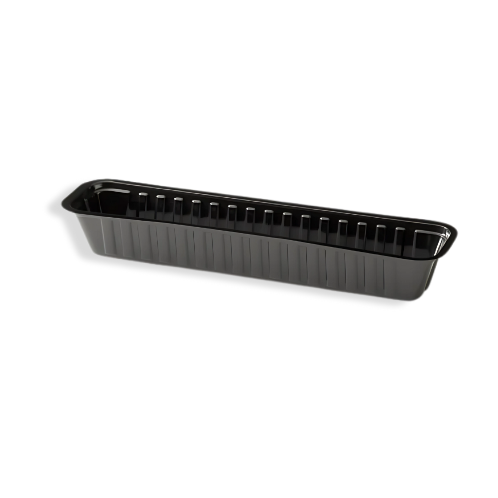 Snackschale, J16S, 203x54x28mm, Kunststoff, Schwarz