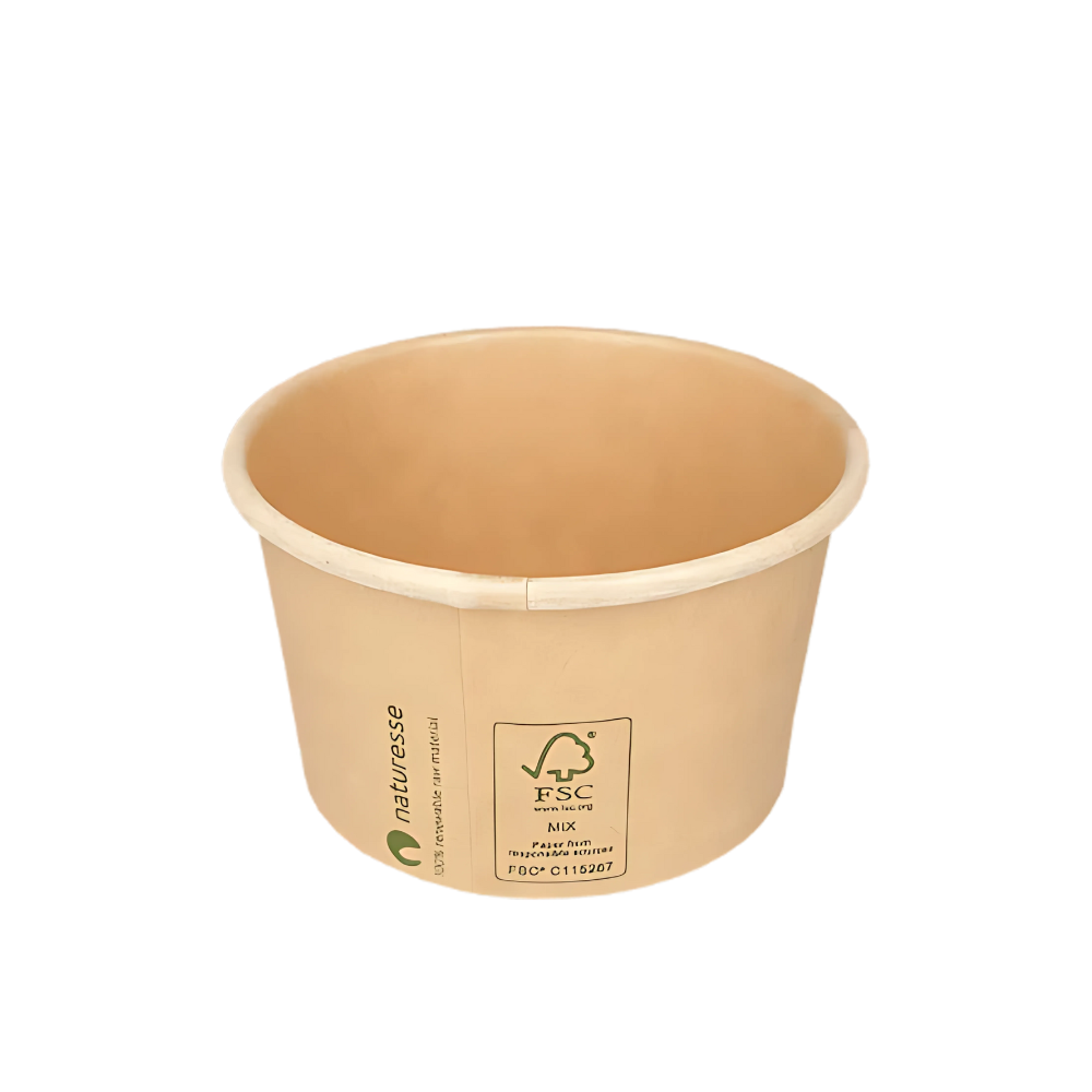Papp-Saucenbecher, 90ml/3oz, Ø75mm, Kraftbraun, BIO