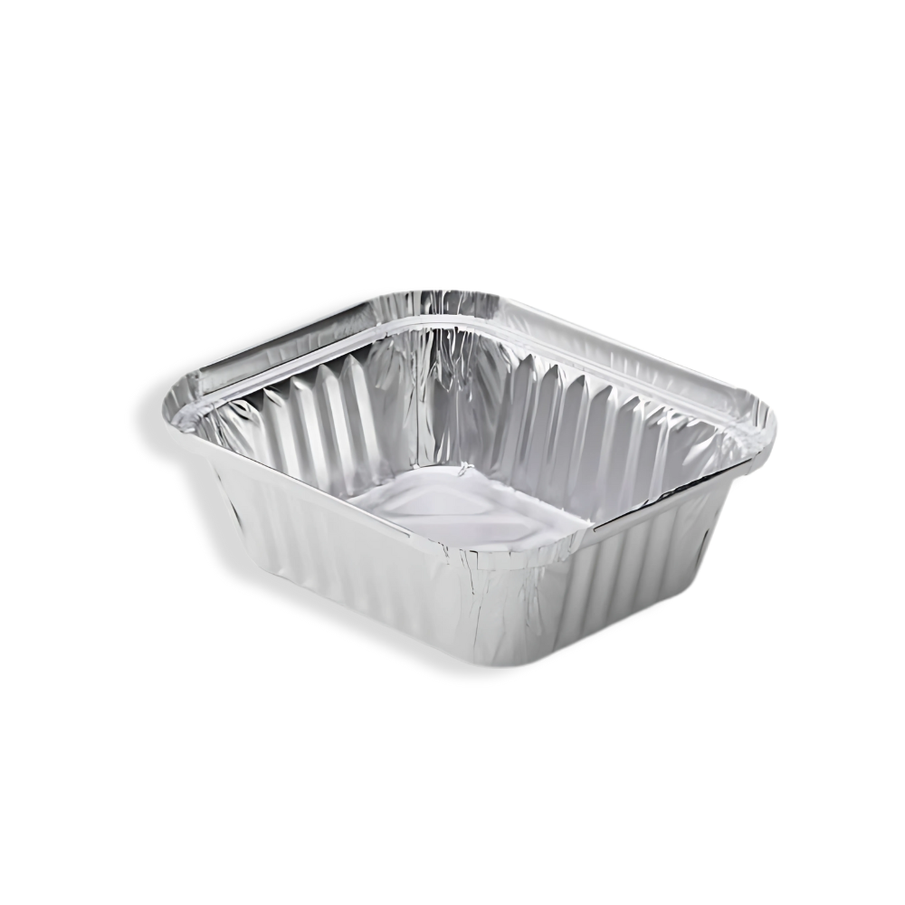 470 ml Aluminiumbehälter 145×120×40 mm – ideal für Imbiss & Lieferservice