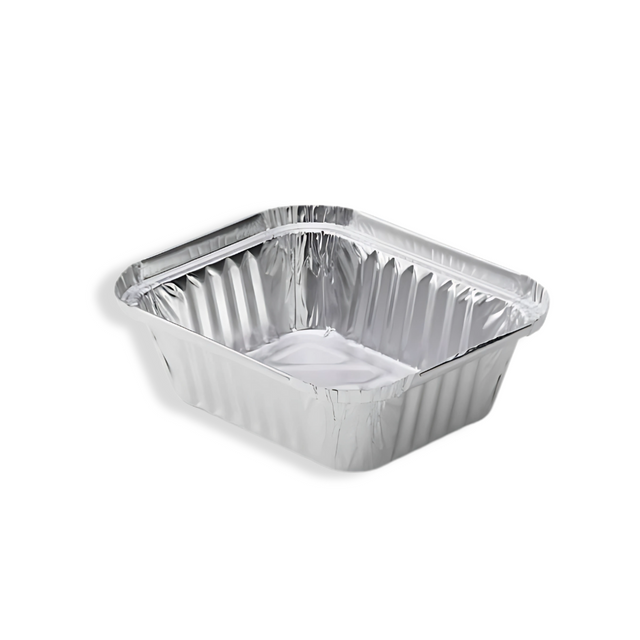 470 ml Aluminiumbehälter 145×120×40 mm – ideal für Imbiss & Lieferservice
