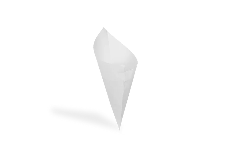 BIO Papier-Snack-Spitztüte, 140mm, weiß