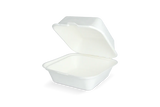 BIO Zuckerrohr-Burger-Box, 153x153x80mm, weiß