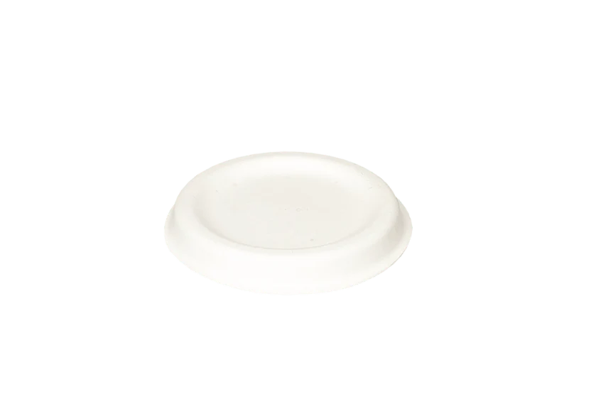 BIO Zuckerrohr-Deckel für Saucenbecher, Ø64mm, Weiß
