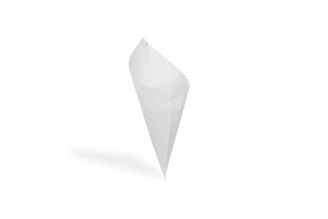Nachhaltige Snack-Spitztüte aus PFAS-freiem Papier, 140mm lang, praktisch für Foodtrucks, Imbisse & Streetfood-Events