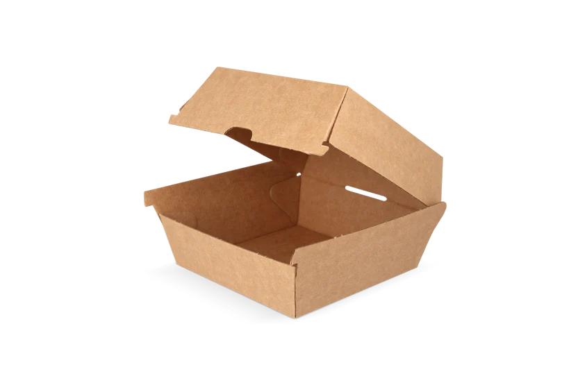 BIO Papp-Burger-Box, 125x125x85mm, kraftbraun