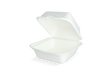 Bio Zuckerrohr (Bagasse) Burger-Box IP6 15×15.5×8.5 cm – kompostierbare, mikrowellengeeignete & fettresistente Verpackung für Burger & Snacks
