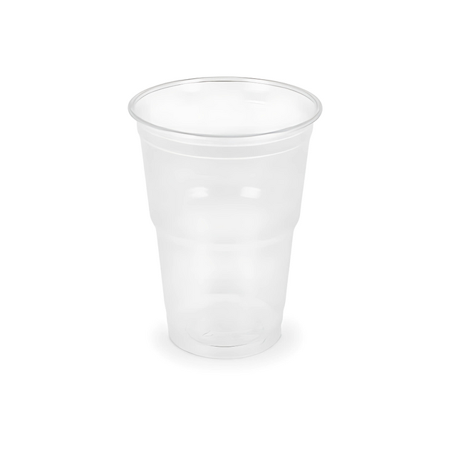 rPET Bierbecher 550 ml Ø 95 mm – transparent, leicht & robust für Events, Gastronomie und Festivals