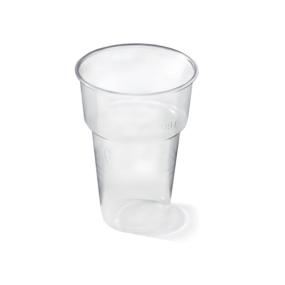 Transparenter PP Bierbecher Proppy 250 ml Ø 70 mm – robust, stapelbar & ideal für Events und Gastronomie