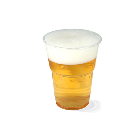 rPET Bierbecher Proppy 250 ml Ø 70 mm – transparent, leicht & stapelbar für Events, Gastronomie & Festivals
