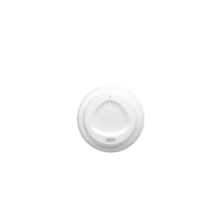 100 % biologisch abbaubarer Bagasse-Deckel Ø 70 mm auf Coffee-to-go-Becher