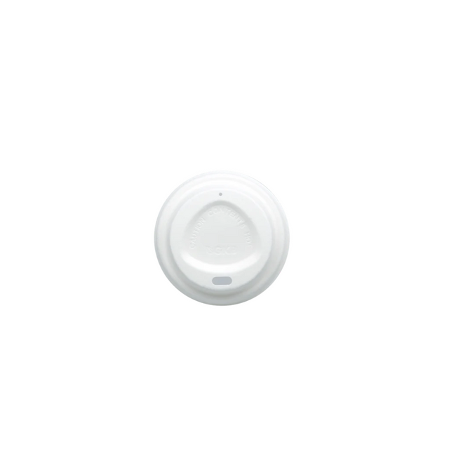 100 % biologisch abbaubarer Bagasse-Deckel Ø 70 mm auf Coffee-to-go-Becher
