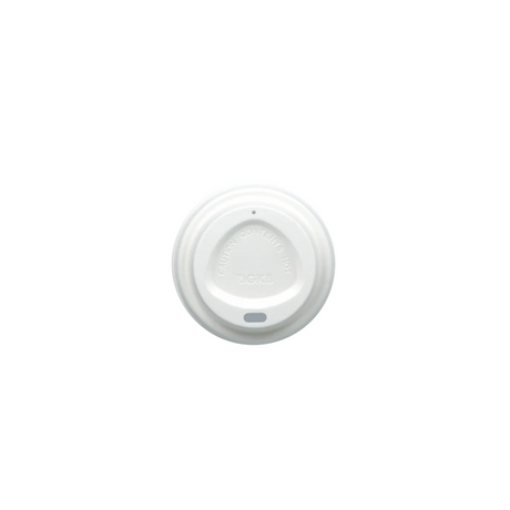 100 % biologisch abbaubarer Bagasse-Deckel Ø 73 mm auf Coffee-to-go-Becher