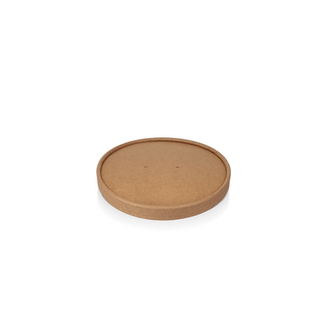 Kraftbrauner Deckel Ø148 mm – hygienisch & natürlich für 500-1000 ml Papp-Salatschalen, Take-Away-geeignet