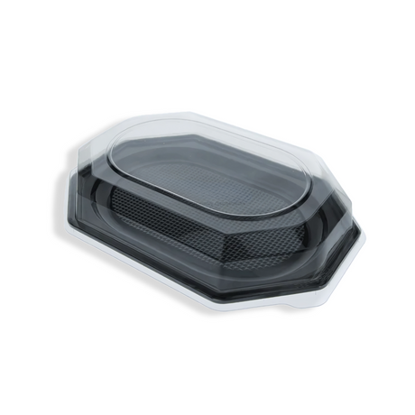 Transparenter Deckel für Catering-Tablett 45 cm – hitze- & kältebeständig, schützt Speisen und ideal für Buffet & Transport