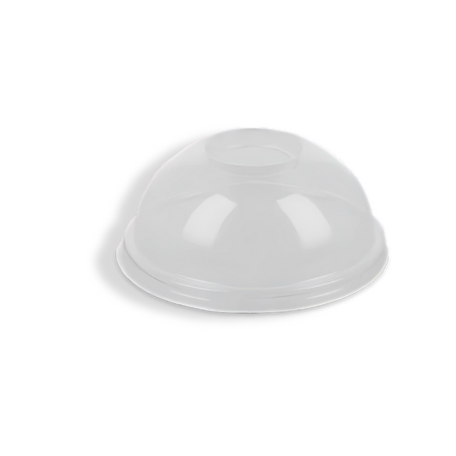 Deckel mit Halmloch Ø95 mm – PET, transparent