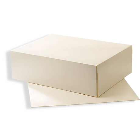 Duplex Gebäckschachtel XL 26x20x8 cm, Weiß – geöffnet mit Gebäck