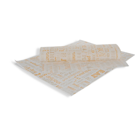 Einschlagpapier 310x380 mm – FSC® Mix BIO, Orange, bedruckt