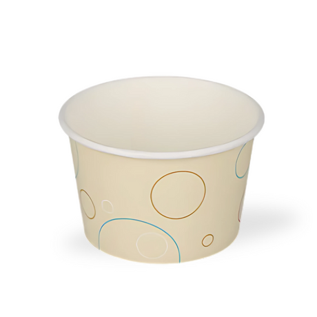 Design-Eisbecher Bubble 120 ml – farbenfroher Kartonbecher für Eisdielen & To-Go-Service