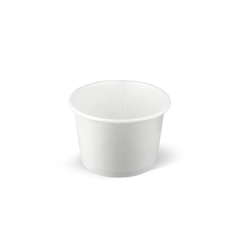 Weißer FSC-zertifizierter Eisbecher 240 ml – umweltfreundlicher Pappbecher für Eisdielen & To-Go-Service