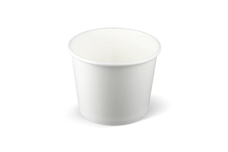 Weißer FSC-zertifizierter Eisbecher 300 ml – umweltfreundlicher Pappbecher für Eisdielen & To-Go-Service