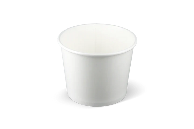 Weißer FSC-zertifizierter Eisbecher 300 ml – umweltfreundlicher Pappbecher für Eisdielen & To-Go-Service