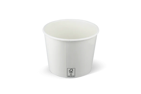 Weißer FSC-zertifizierter Eisbecher 300 ml – umweltfreundlicher Pappbecher für Eisdielen & To-Go-Service