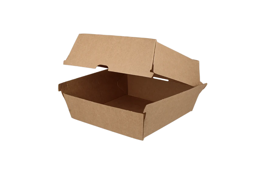 Hamburger Box, XL, 160x160x100mm, Kraftbraun
