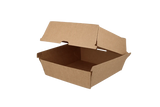 Hamburger Box, XL, 160x160x100mm, Kraftbraun